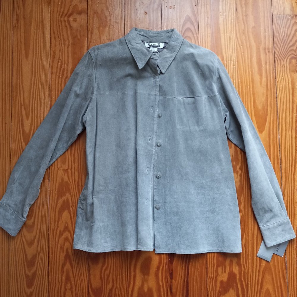 Alfani Ladies Natural Suede Shirt